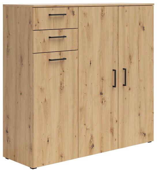 KOMODA, dub artisan, 120/115/40 cm Carryhome - Široké komody