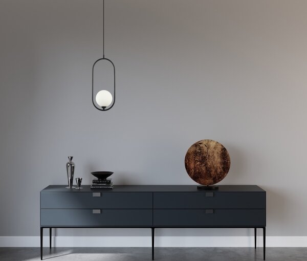 ITALUX PND-3965-1-BK - Lustr na lanku LUPUS 1xG9/25W/230V černá