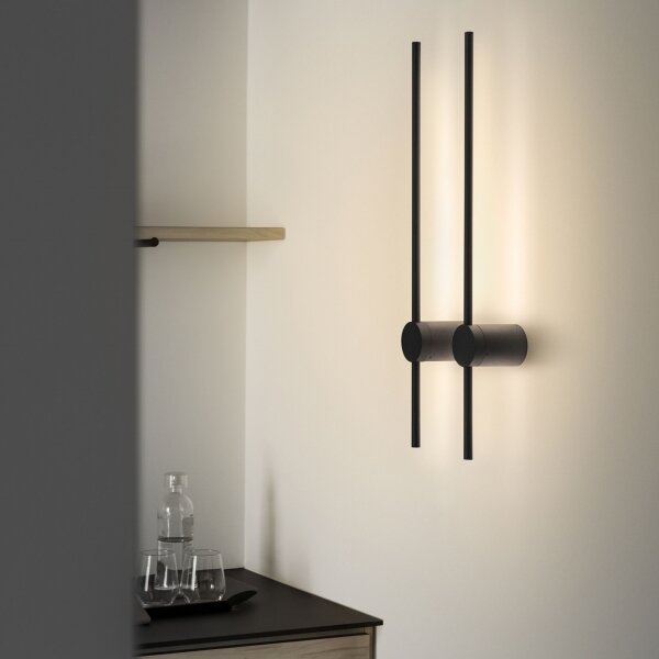 Ideal Lux - LED Nástěnné svítidlo ESSENCE LED/12W/230V 3000K 70 cm CRI 90 černá