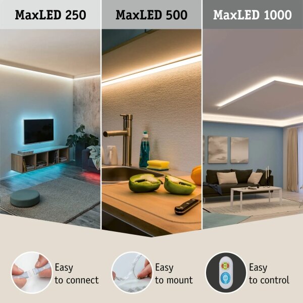 Paulmann 70627 - LED RGB/18W Stmívatelný pásek MAXLED 1,5m 230V+dálkové ovládání