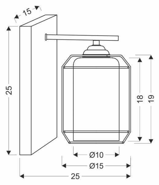 Nástěnná lampa JONERA 1xE27/40W/230V černá