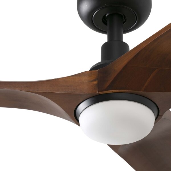 FARO 33806WT-1TW - LED Stm. vent. HEYWOOD S 10W/230V dřevo/černá pr. 90 cm WT+DO