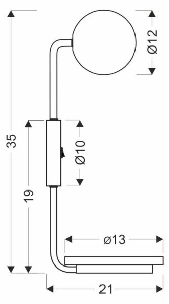 Nástěnná lampa PONIO 1xG9/25W/230V černá/buk
