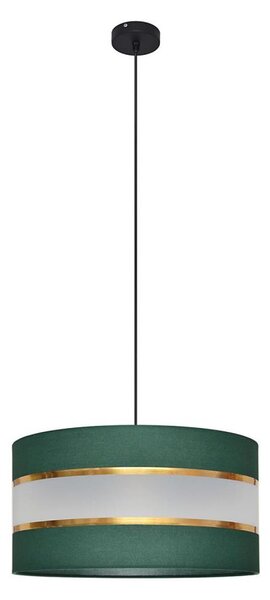 Lustr na lanku HELEN 1xE27/15W/230V pr. 40 cm zelená/zlatá