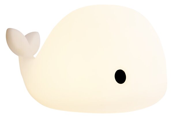 Stolní lampa bílá 50 cm vč. LED stmívatelná IP54 dobíjecí - Baby Whale