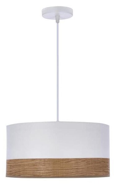 Lustr na lanku BIANCO 1xE27/40W/230V bílá/hnědá