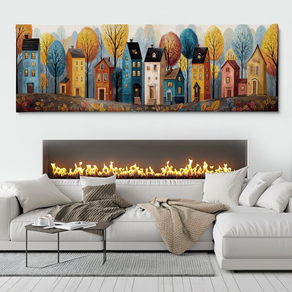 Obraz na plátně - Barevná nálada v Crawley FeelHappy.cz Velikost obrazu (šířka x výška): 60 x 20 cm