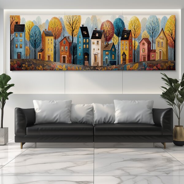 Obraz na plátně - Barevná nálada v Crawley FeelHappy.cz Velikost obrazu (šířka x výška): 60 x 20 cm