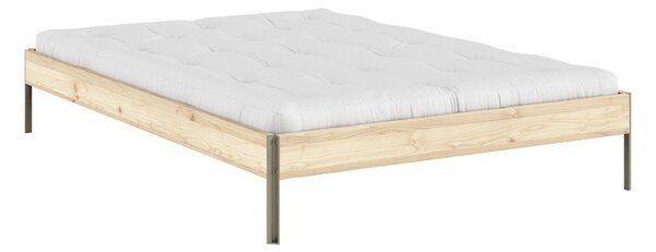 Dvoulůžková postel z borovicového dřeva bez čela s roštem 180x200 cm v přírodní barvě Core – Karup Design