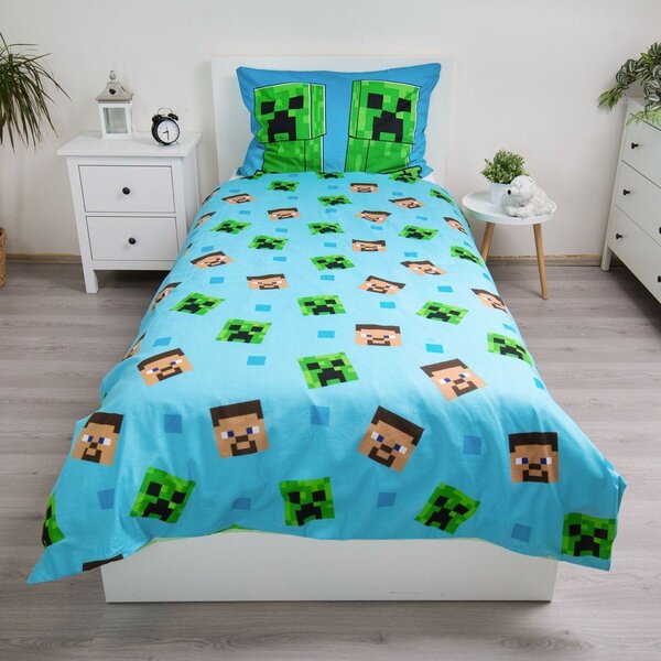 Bavlněné dětské povlečení se svítícím efektem na jednolůžko 140x200 cm Minecraft "Jungle Fight" – Jerry Fabrics