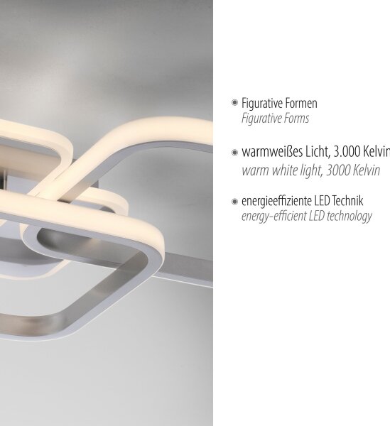 Leuchten Direkt 14117-55 - LED Stropní svítidlo LED/36W/230V matný chrom