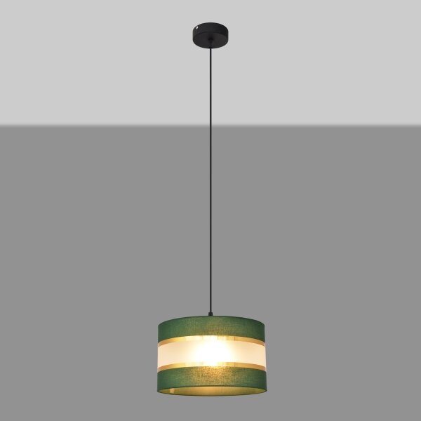 Lustr na lanku HELEN 1xE27/15W/230V pr. 25 cm zelená/zlatá