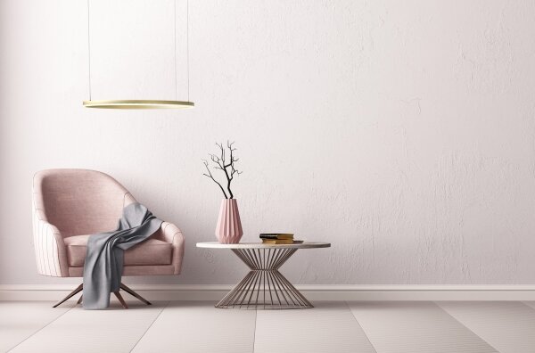 Azzardo AZ4961 -LED Stmívatelný lustr na lanku HALO LED/56W/230V pr. 80 cm zlatá