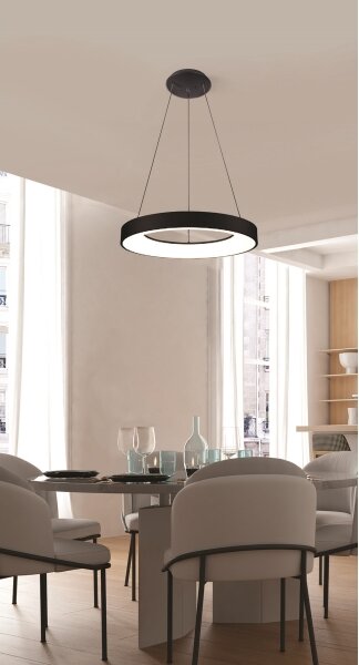 Azzardo AZ4999 - LED Lustr na lanku SANTANA LED/30W/230V černá
