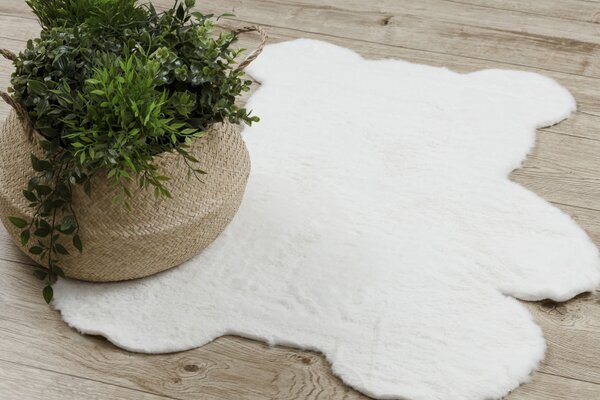 Makro Abra Kusový koberec SHAPE 3146 Medvídek protiskluzový vhodný k praní shaggy slonová kost Rozměr: 80x96 cm