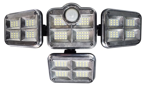 LED Solární reflektor se senzorem pohybu a soumraku 30W/3,7V 2400 mAh IP47 + DO
