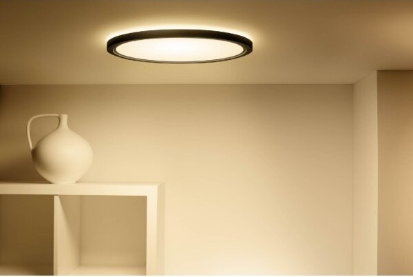 WiZ - LED RGB Stmívatelné stropní svítidlo SUPERSLIM LED/22W/230V Wi-Fi černá