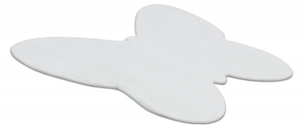 Makro Abra Kusový koberec SHAPE 3150 Motýl protiskluzový vhodný k praní shaggy slonová kost Rozměr: 80x80 cm