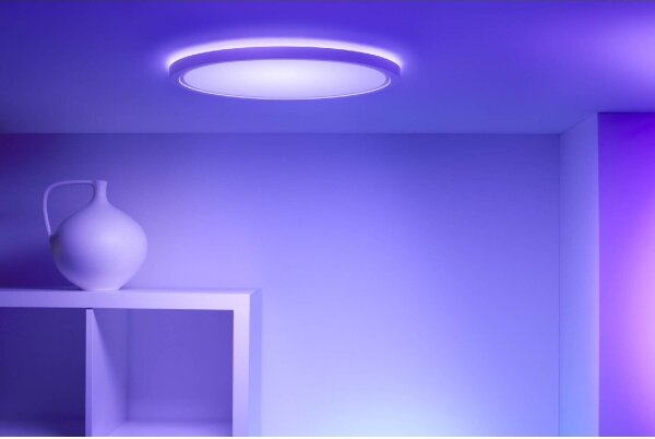 WiZ - LED RGB Stmívatelné stropní svítidlo SUPERSLIM LED/22W/230V Wi-Fi bílá
