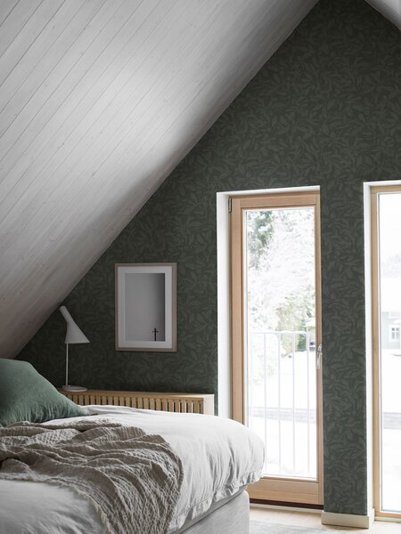 Vliesová tapeta na zeď, zelená, listy, 4193, Alla Tiders Hus, Borastapeter