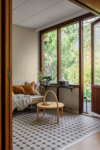 Vliesová tapeta na zeď, krémová, květiny, listy, 4185, Alla Tiders Hus, Borastapeter