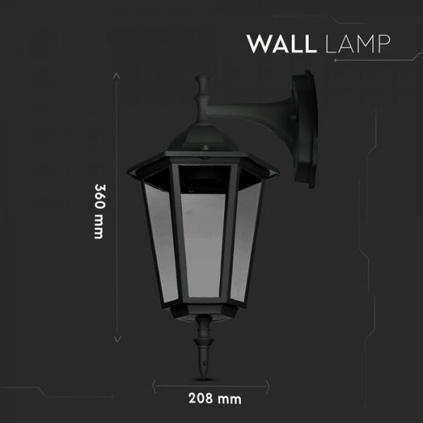 Venkovní nástěnná lampa 1xE27/40W/230V IP44 černá
