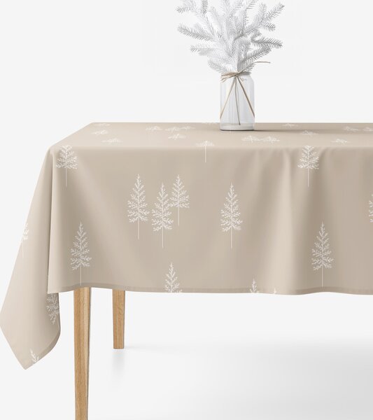Goldea vánoční hranatý ubrus 100% bavlněné plátno - severské stromky 120 x 180 cm