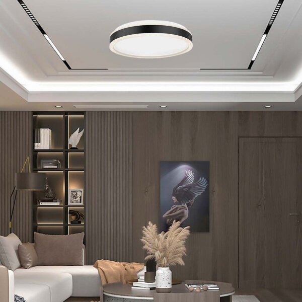 LED Stropní svítidlo LED/18W/230V 4000K pr. 35 cm černá