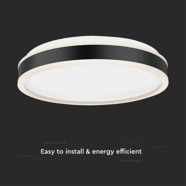 LED Stropní svítidlo LED/18W/230V 4000K pr. 35 cm černá