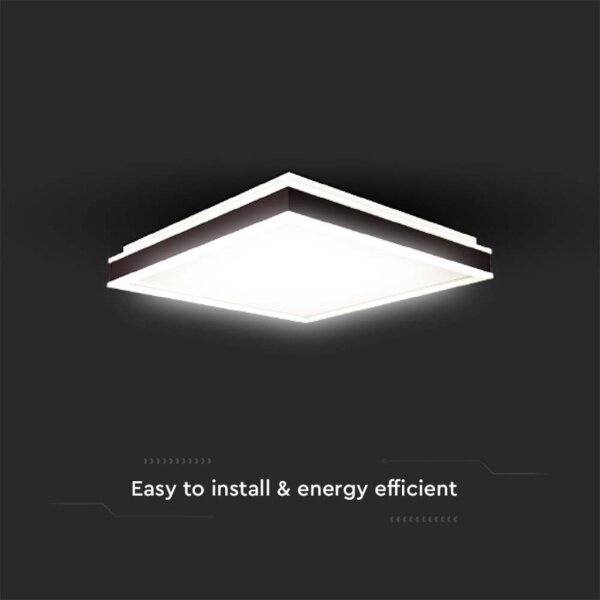 LED Stropní svítidlo LED/18W/230V 4000K 35x35 cm černá