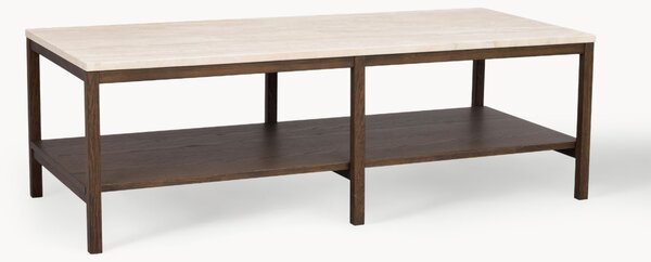 Regál z dubového dřeva's travertinovou deskou Orwel