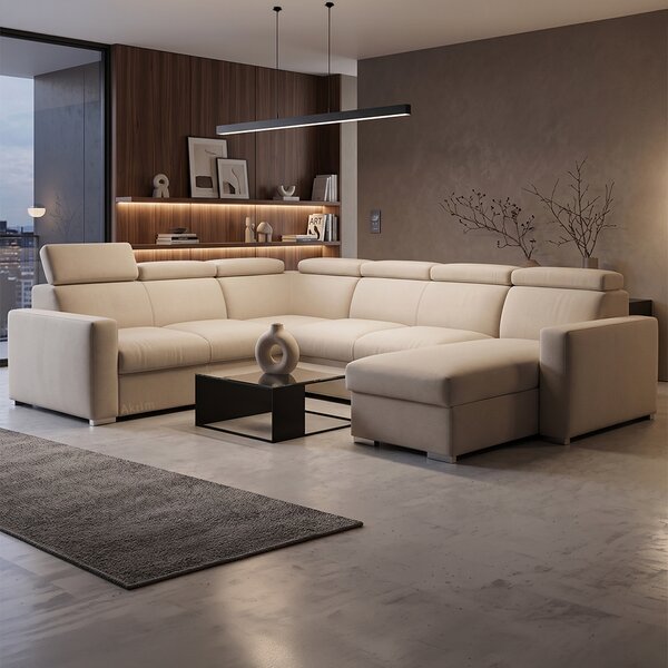 Sedací souprava PEDRO U | 250x315x170 | rozkládací + 2x úložný prostor | VÝBĚR TKANIN