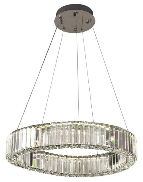 LED Stmívatelný lustr na lanku LED/40W/230V 3000-6500K chrom + dálkové ovládání