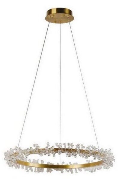 LED Stmívatelný lustr na lanku LED/40W/230V 3000-6500K zlatá + dálkové ovládání