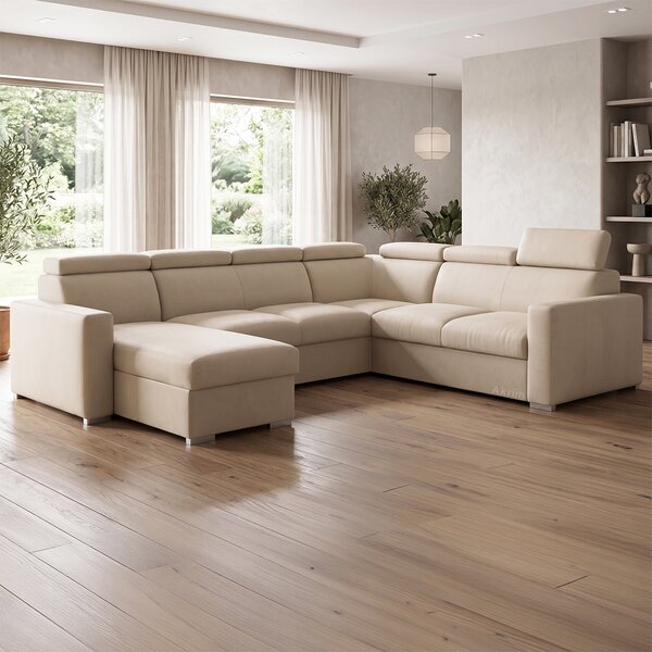 Sedací souprava PEDRO U | 170x315x250 | rozkládací + 2x úložný prostor | VÝBĚR TKANIN