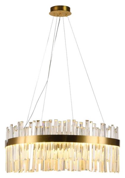 LED Stmívatelný lustr na lanku LED/110W/230V 3000-6500K zlatá + dálkové ovládání
