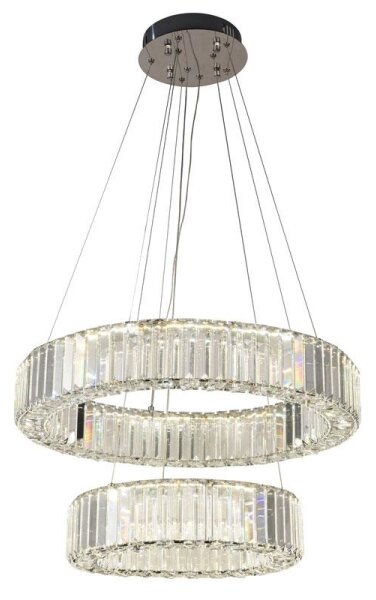 LED Stmívatelný lustr na lanku LED/65W/230V 3000-6500K chrom + dálkové ovládání