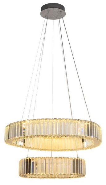 LED Stmívatelný lustr na lanku LED/65W/230V 3000-6500K chrom + dálkové ovládání