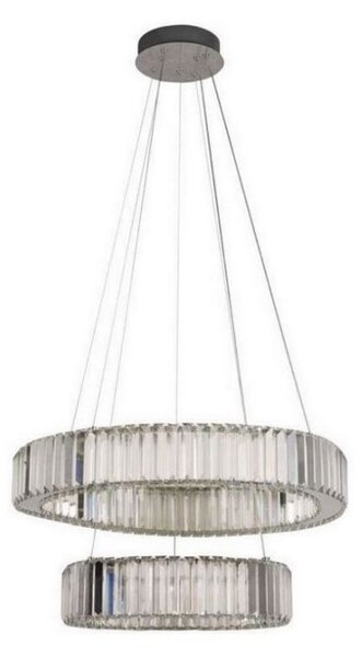 LED Stmívatelný lustr na lanku LED/65W/230V 3000-6500K chrom + dálkové ovládání