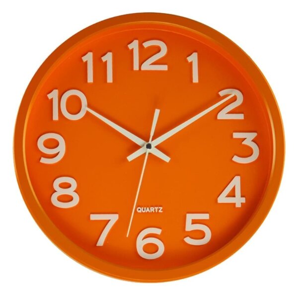 Designové nástěnné hodiny JVD HX2413.6 oranžové