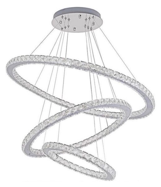 LED Stmívatelný lustr na lanku LED/210W/230V 3000-6500K stříbrná + DO