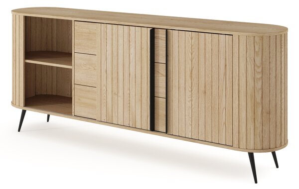 Komoda Luvio 196 cm se zásuvkami - dub cremona