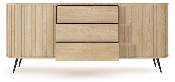 Komoda Luvio 196 cm se zásuvkami - dub cremona