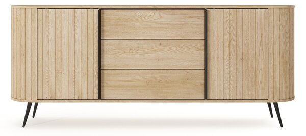 Komoda Luvio 196 cm se zásuvkami - dub cremona