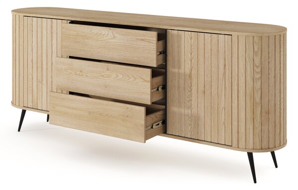 Komoda Luvio 196 cm se zásuvkami - dub cremona