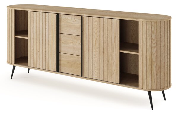 Komoda Luvio 196 cm se zásuvkami - dub cremona
