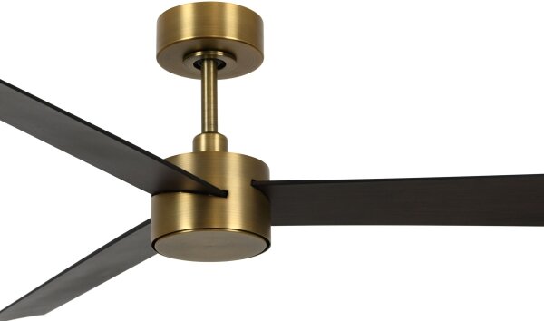 Lucci air 21610549- LED Stmívatelný ventilátor CLIMATE 12W/230V wenge/zlatá + DO