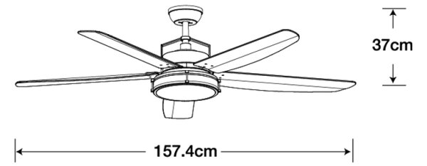 Lucci air 213176-LED Stropní ventilátor LOUISVILLE 1xGX53/18W/230V dřevo/bílá+DO