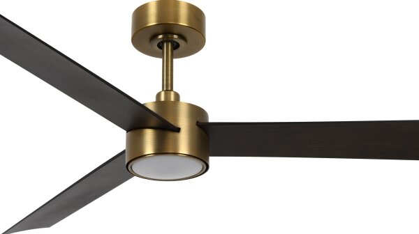 Lucci air 21610549- LED Stmívatelný ventilátor CLIMATE 12W/230V wenge/zlatá + DO