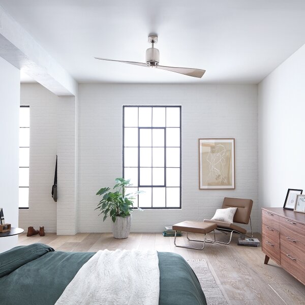Kichler KLF-FERRON-60-PN - Stropní ventilátor FERRON chrom + dálkové ovládání